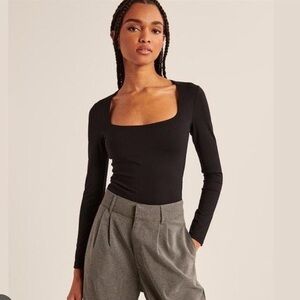 2 Abercrombie & Fitch Square-Neck Bodysuits
